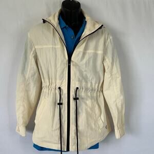 Mondetta Outdoor Project Jacket Cream Hooded Cinch Waist Lightweight Women S